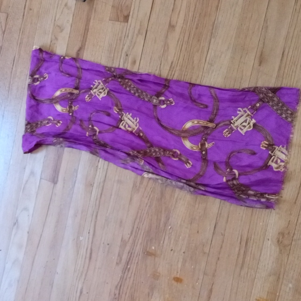 Authentic Ralph Lauren equestrian Silk Scarf